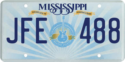 MS license plate JFE488