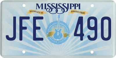 MS license plate JFE490