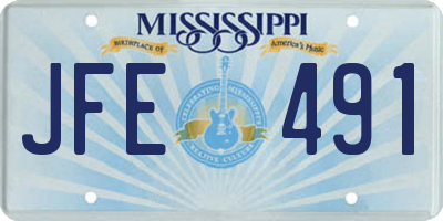 MS license plate JFE491