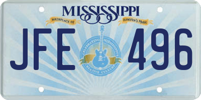 MS license plate JFE496