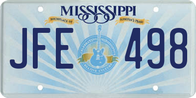 MS license plate JFE498