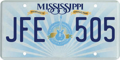 MS license plate JFE505