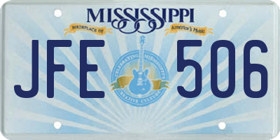 MS license plate JFE506