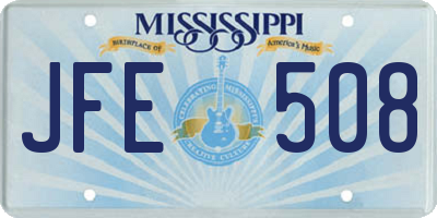 MS license plate JFE508