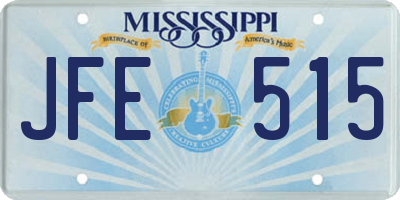 MS license plate JFE515