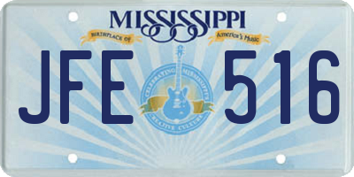MS license plate JFE516