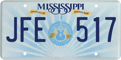 MS license plate JFE517