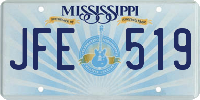 MS license plate JFE519