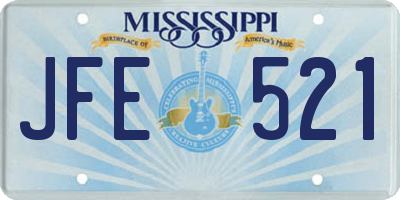 MS license plate JFE521
