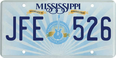 MS license plate JFE526