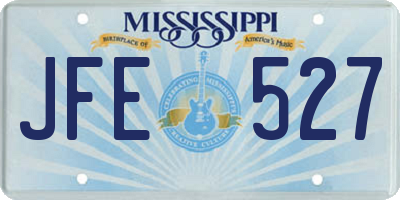 MS license plate JFE527