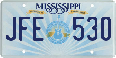 MS license plate JFE530
