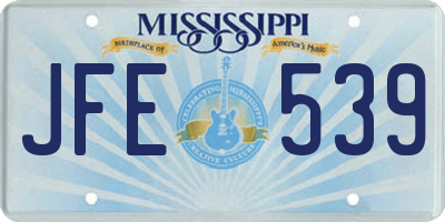 MS license plate JFE539