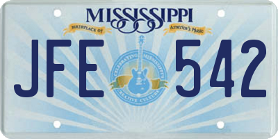 MS license plate JFE542