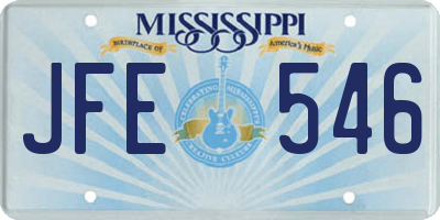 MS license plate JFE546
