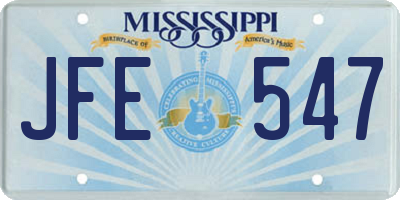 MS license plate JFE547