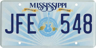 MS license plate JFE548