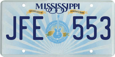 MS license plate JFE553