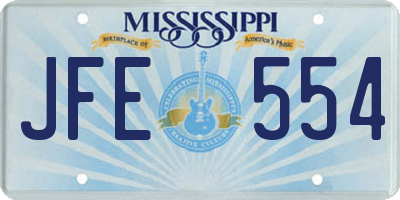 MS license plate JFE554