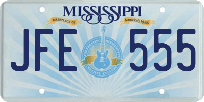 MS license plate JFE555
