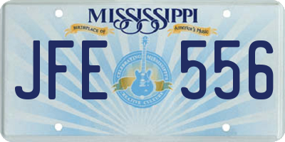 MS license plate JFE556