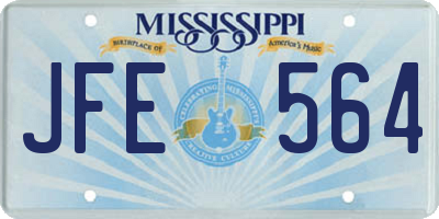 MS license plate JFE564