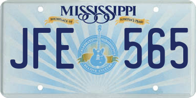 MS license plate JFE565