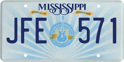 MS license plate JFE571