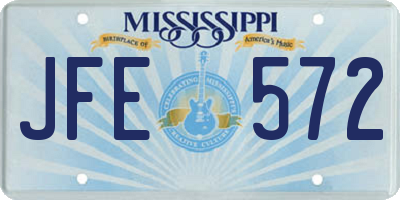 MS license plate JFE572