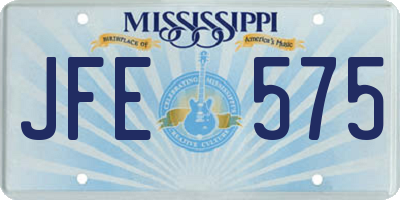 MS license plate JFE575