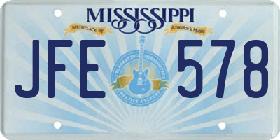 MS license plate JFE578