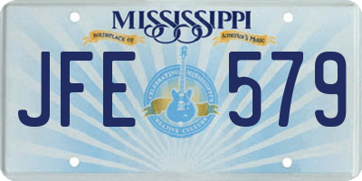 MS license plate JFE579