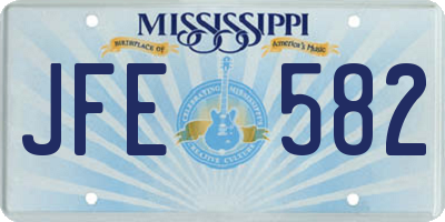 MS license plate JFE582