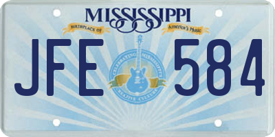MS license plate JFE584