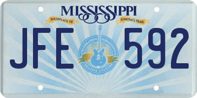 MS license plate JFE592