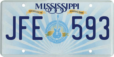MS license plate JFE593