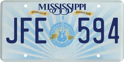 MS license plate JFE594