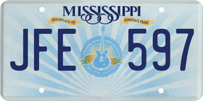 MS license plate JFE597