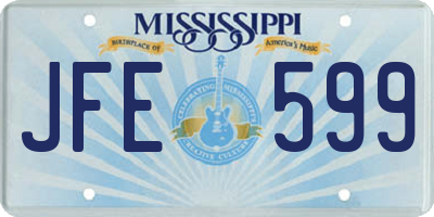 MS license plate JFE599