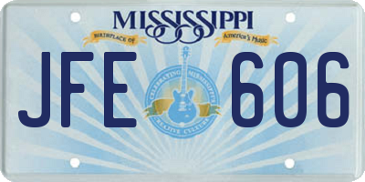 MS license plate JFE606