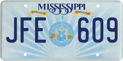 MS license plate JFE609
