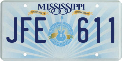 MS license plate JFE611