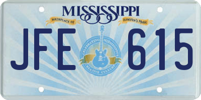 MS license plate JFE615