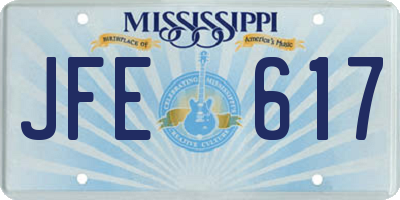 MS license plate JFE617
