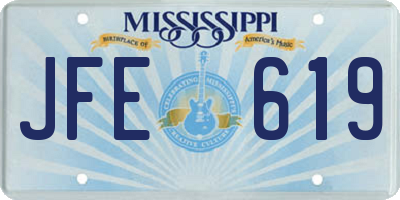 MS license plate JFE619