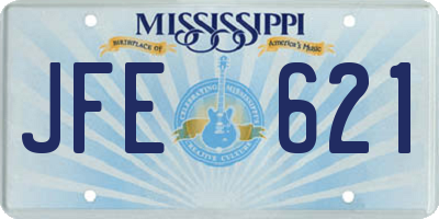 MS license plate JFE621