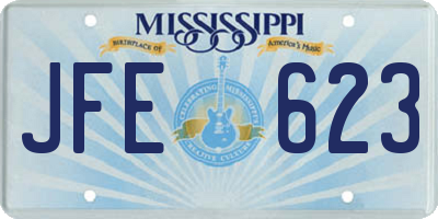 MS license plate JFE623