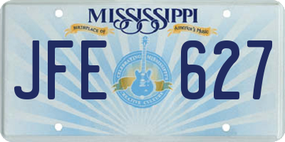 MS license plate JFE627