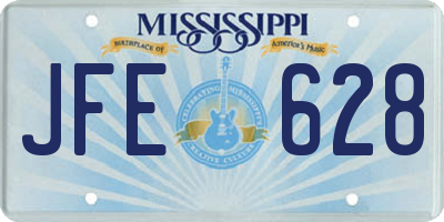 MS license plate JFE628