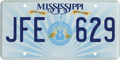 MS license plate JFE629